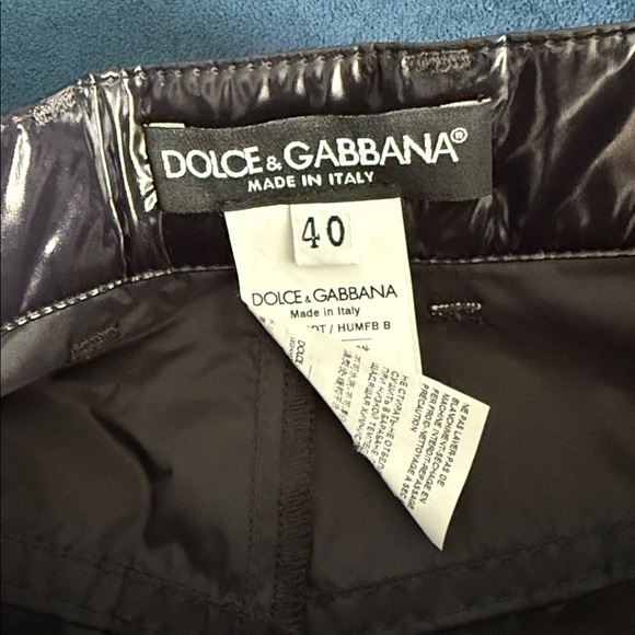 Dolce & Gabbana Vinyl Black Pants Size 40 - Picture 10 of 10